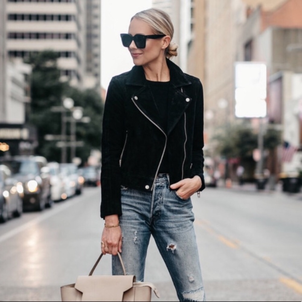 Blank NYC Suede Black Moto Jacket - Picture 2 of 6